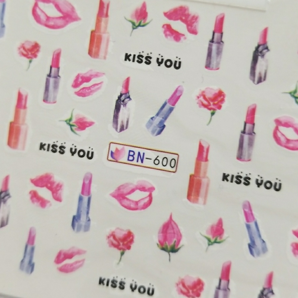 Kiss nail decal sticker red BN-600